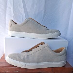 Quince Italian Suede Tailored Sneakers Fog Gray 11